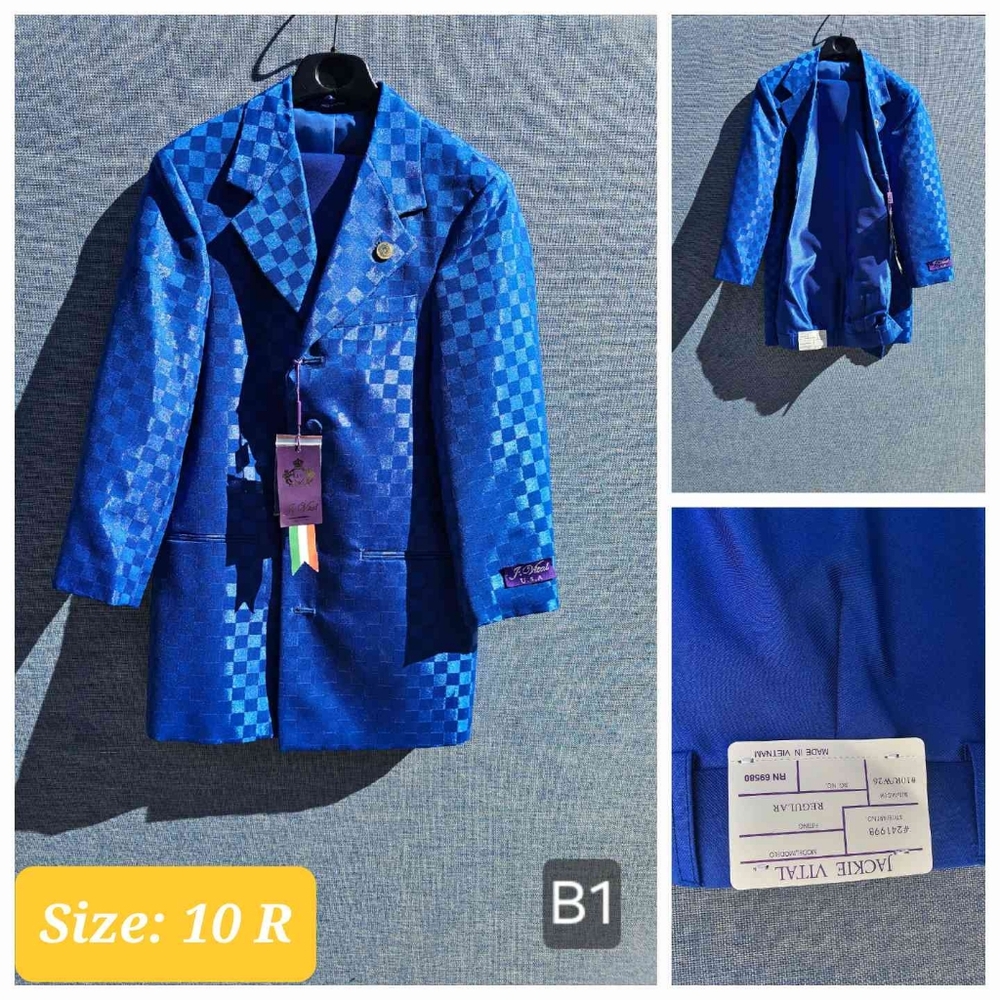 2 Piece Boys Suit | Brand:  J. Vital | Color:  Blue | RRR Apparel